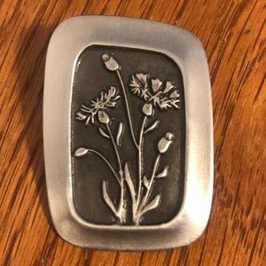 Pewter Flower Broach / Pin
